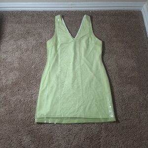A New Day Light Green Sequin Mini Dress